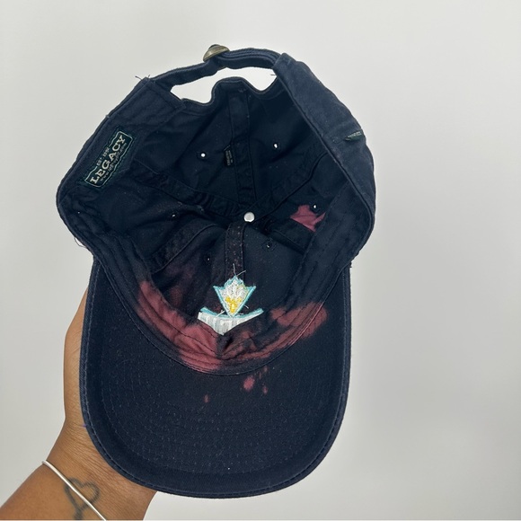 UNCW Seahawks Custom Bleach Splatter Cap Hat OS Upcycled School Gear Sports - Picture 8 of 8